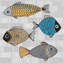 Illustration encadrée de poissons | Décoration de chambre aquatique