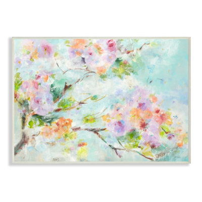 Doux ressort floral - fleurs roses pastel - impression