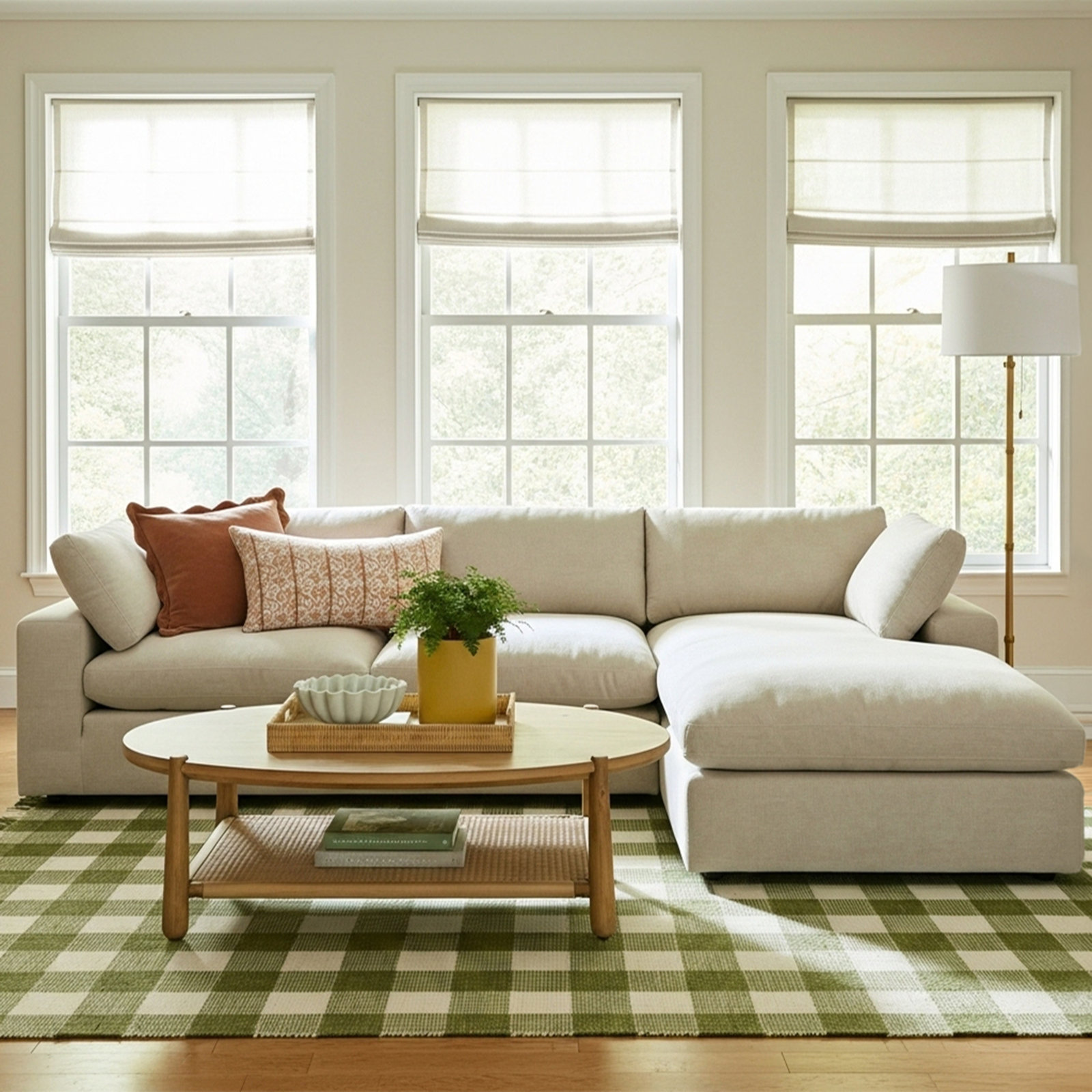 Asher Linen Sofa and Chaise, Peyton Dark Slate Gray Pepper Canvas, Right Hand Facing