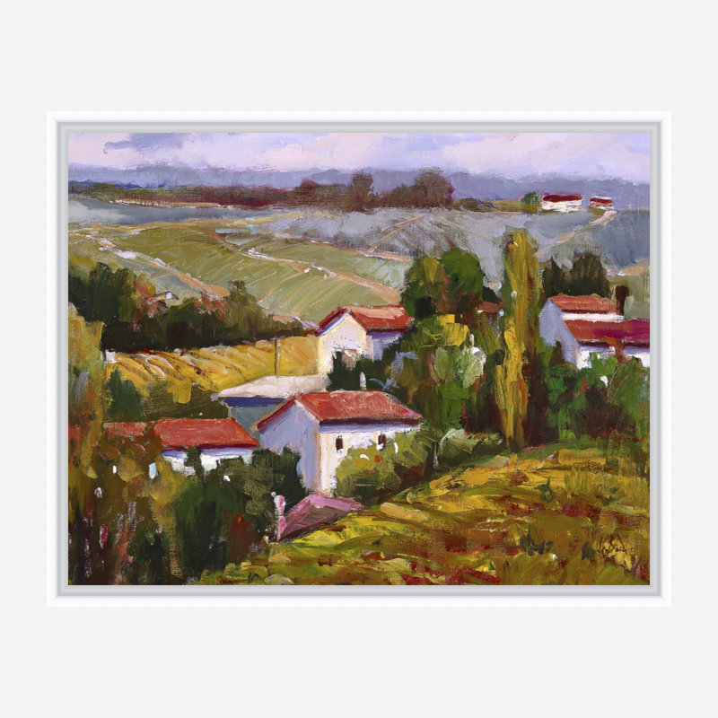 «Chateau De La Grav» par John Beard - reproduction à cadre flottant, Blanc, H 32 po x l 42 po x P 2 po