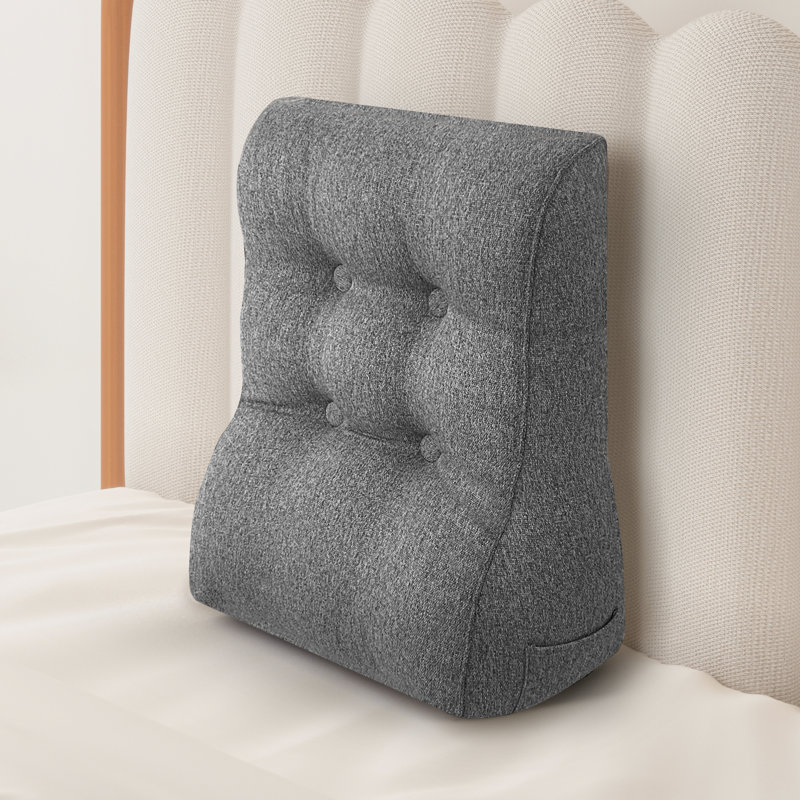 Wedge Reading Pillow, Dark Grey