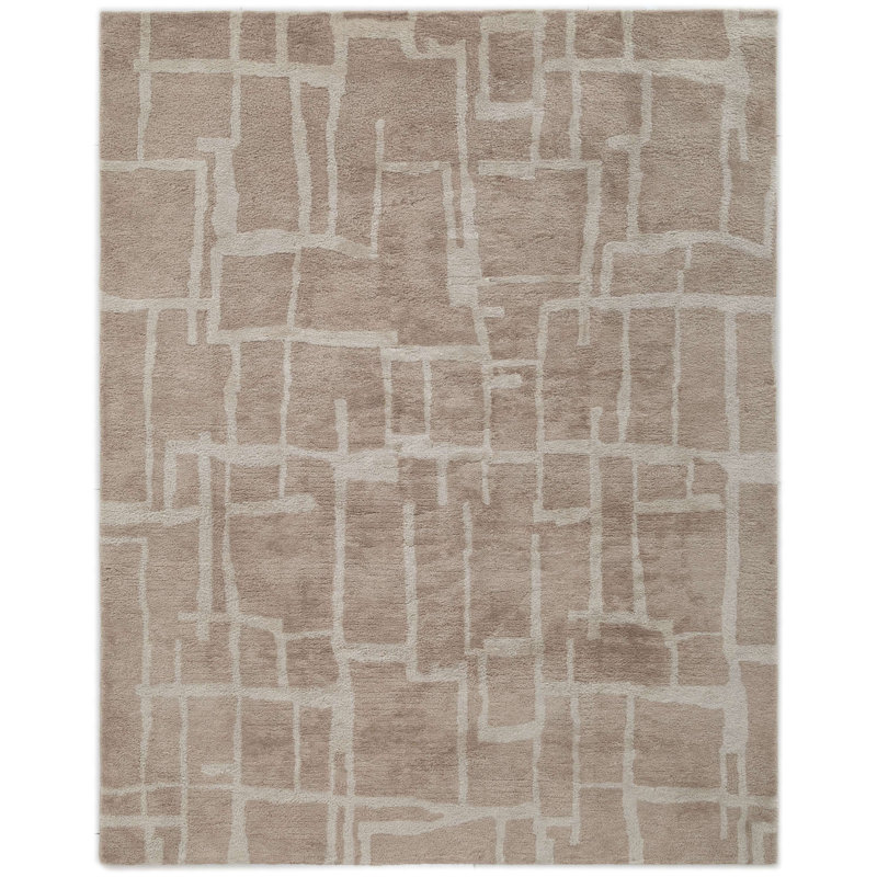 Tapis d'intérieur en laine touffeté à la main Merritt, Rectangle 8 pi 9 po x 11 pi 9 po