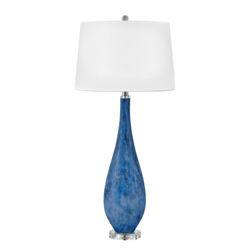 Tirreni Glass Table Lamp, Blue