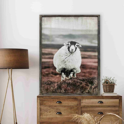 Graceful Standing Sheep On Canvas Print