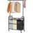 Chariot trieur de linge avec support à vêtements suspendu, 3 ...