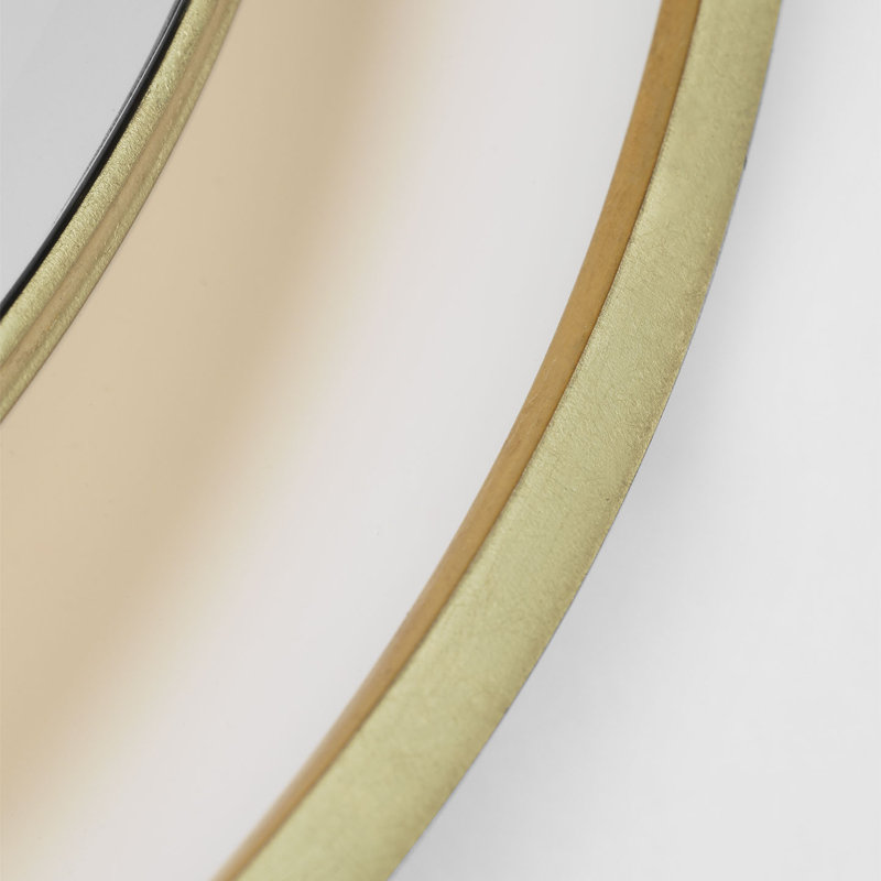 Tricia Illuminated Round Mirror, 24" x 24", Polished Nickel and Gild