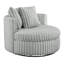 Fauteuil pivotant ultra large à ressorts, rotation à 360 degrés, siège à ressorts hélicoïdaux, largeur d'assise de 104 cm, base ronde confortable, entièrement assemblé.