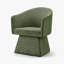 Veronica Contemporary Upholstered Accent Armchair - Bold Sculptural Curved Tub Back-1831147053