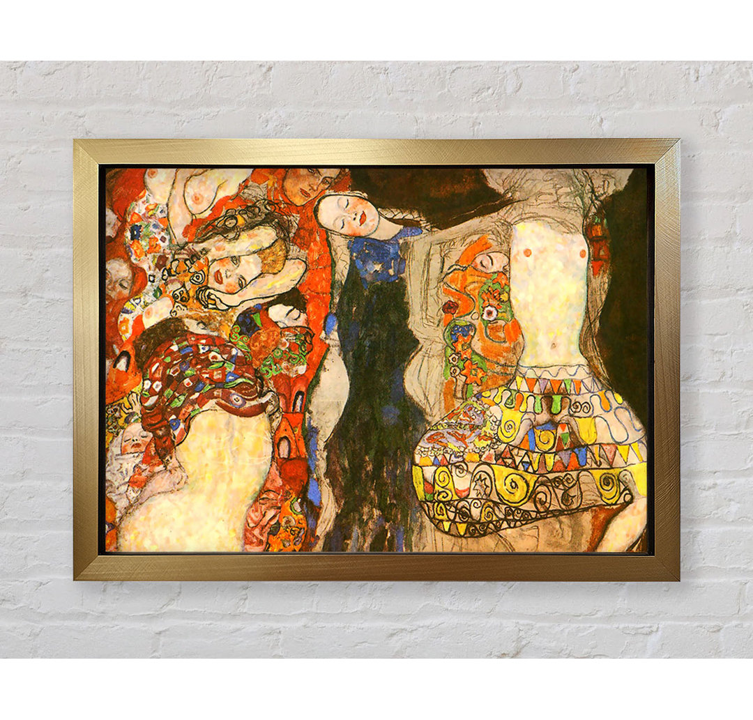 Klimt Schmückt Die Braut Mit Schleier Und Kranz - Einzelner Bilderrahmen Kunstdrucke