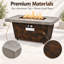 Table de foyer au propane rectangulaire de 107 cm (42 po), 50 000 BTU, aspect béton gris ciment, idéale pour terrasse, cour et jardin.