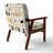 Minimalist Forest Animal Pattern - Upholstered Casual Accent Arm Chair-1443751184-1443751186