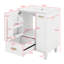 Meuble-lavabo 24 po avec lavabo, meuble de rangement autoportant avec tablette de porte, panier coulissant à 2 niveaux et tiroir profond-478644829