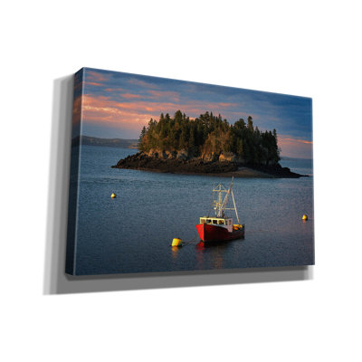 'Sundown In The Harbor' by Rick Berk Canvas Wall Art