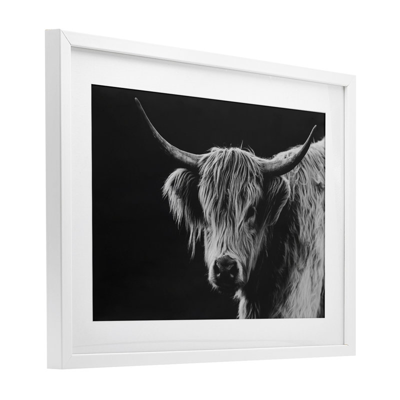 «Scottish Highland», reproduction sous verre encadrée, conception de Crystal Lynn Collins, H 17 po x l 23 po