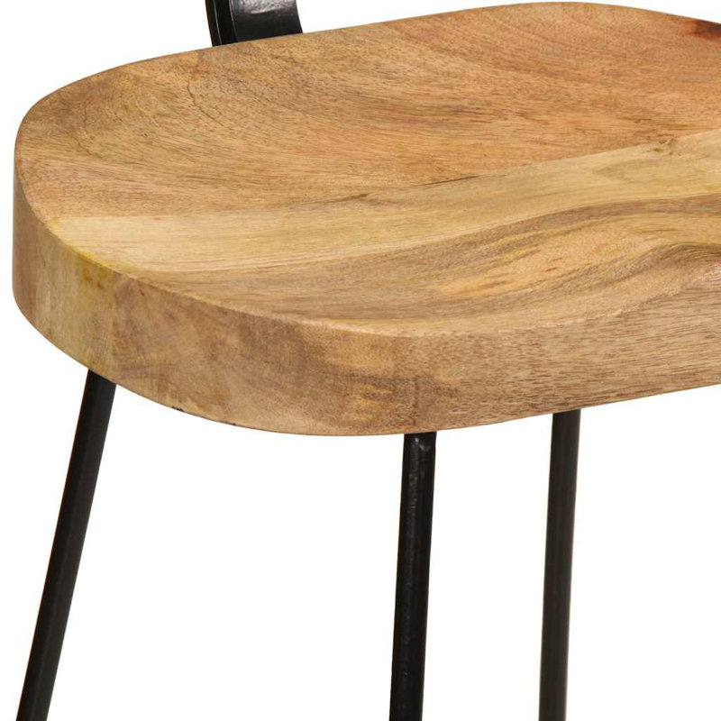 Brahn Counter Stool, Natural/Black, Extra High (Overall Height: 88cm)