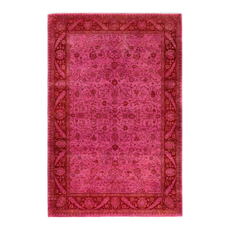 Overyed One-of-a-Kind Rectangle 4'2" X 6'3" Hand Knotted Area Rug