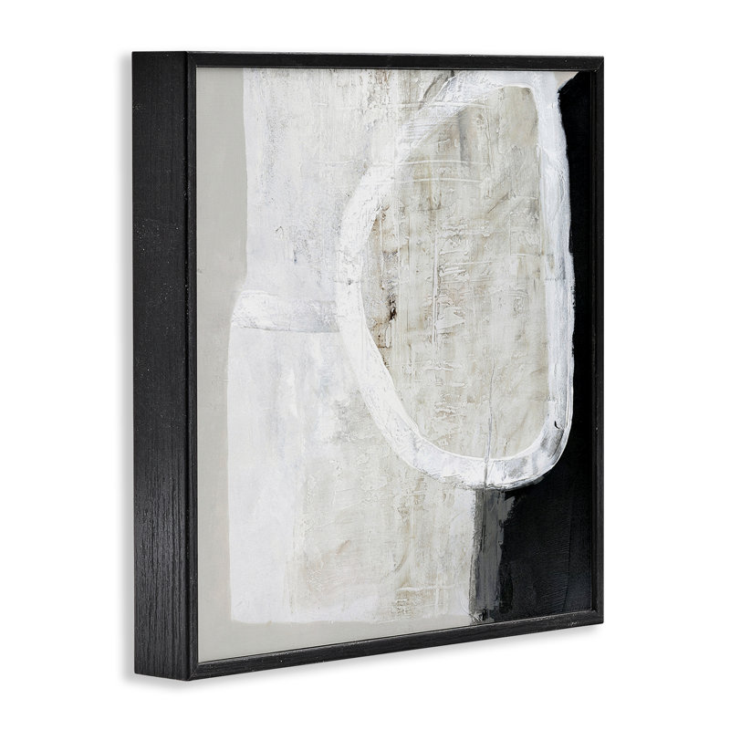 Art moderne abstrait giclée encadrée par Design Fabrikken, H 12 po x l 12 po, Giclée encadrée noir minuit