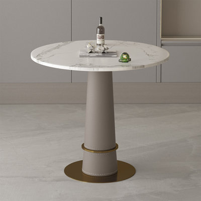 White Round Marble Dining table