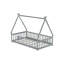 Lit simple en forme de tente, lit tipi avec garde-corps, lattes, gris-1499553908