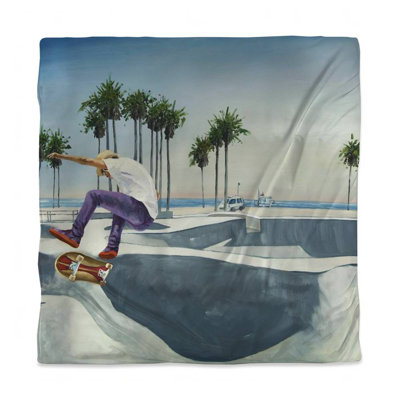 Skate Park California Duvet Cover - Hyperrealist Home Decor