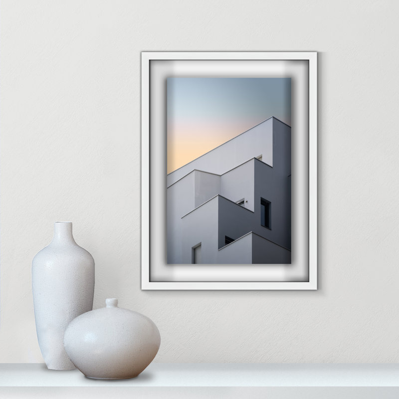 Lumière du jour - Peinture encadrée, Cadre blanc satiné, H 1,25 po x l 23 po x P 1,25 po