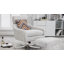 Fauteuil pivotant avec repose-pieds pour le salon