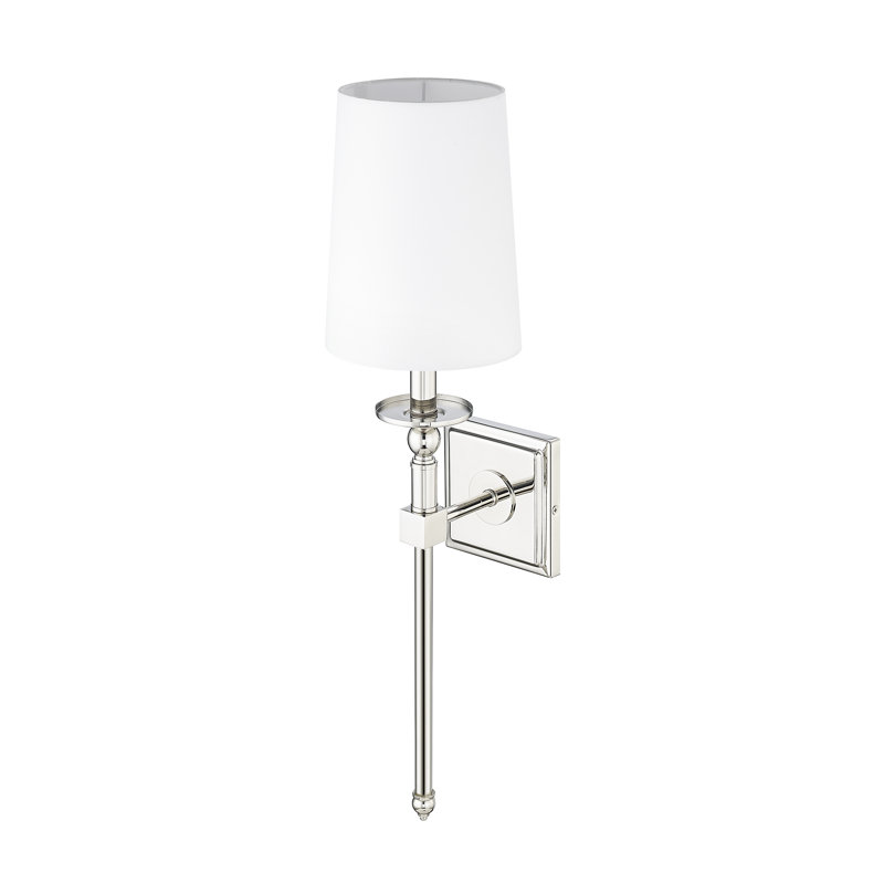 Applique murale 1 lumière de 26 po de hauteur Jaceyon, Nickel poli