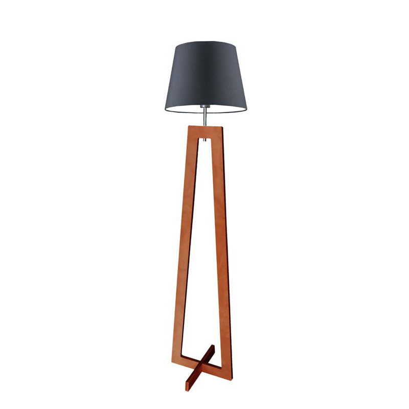 Pip 160 H cm Floor Lamp, Graphite/White inside, Mahogany