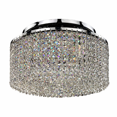 Plafonnier encastré tambour 15 po 4 lumières lustre Dollison