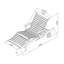 Chaise longue avec coussin Medrano