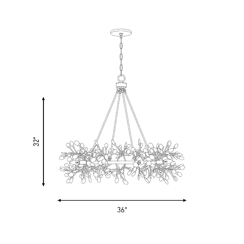 Lustre 8 lumières Once Or par Breegan Jane