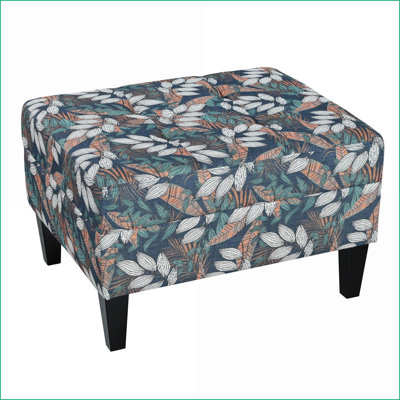 Repose-pieds repose-pieds en bois de bouleau 28,25 po x l 23 po x P 18,5 po | Noir | Bois