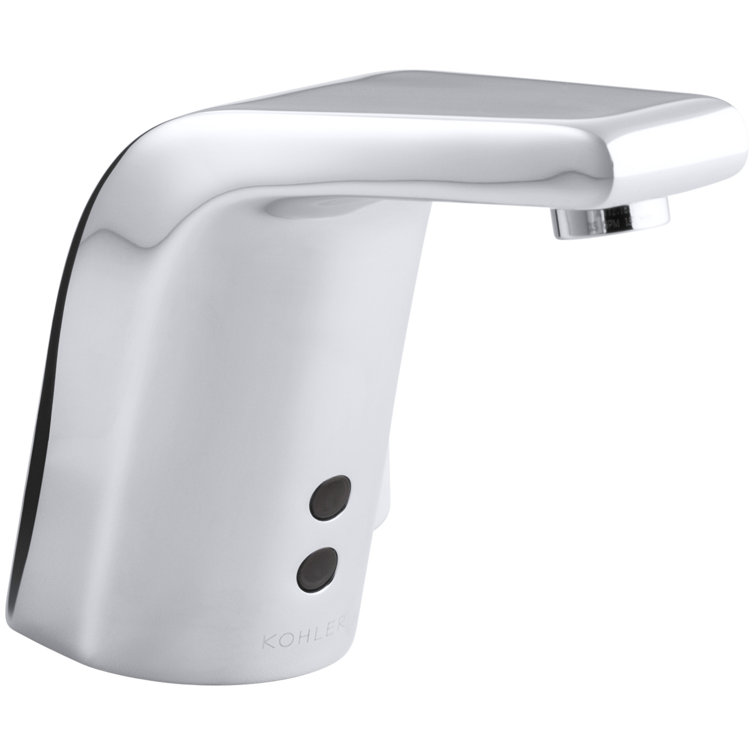 Sculpted Single-Hole Touchless Dc-Powered Commercial Bathroom Sink Faucet with Insight Technology, Temperature Mixer and 5-3/4" Spout
