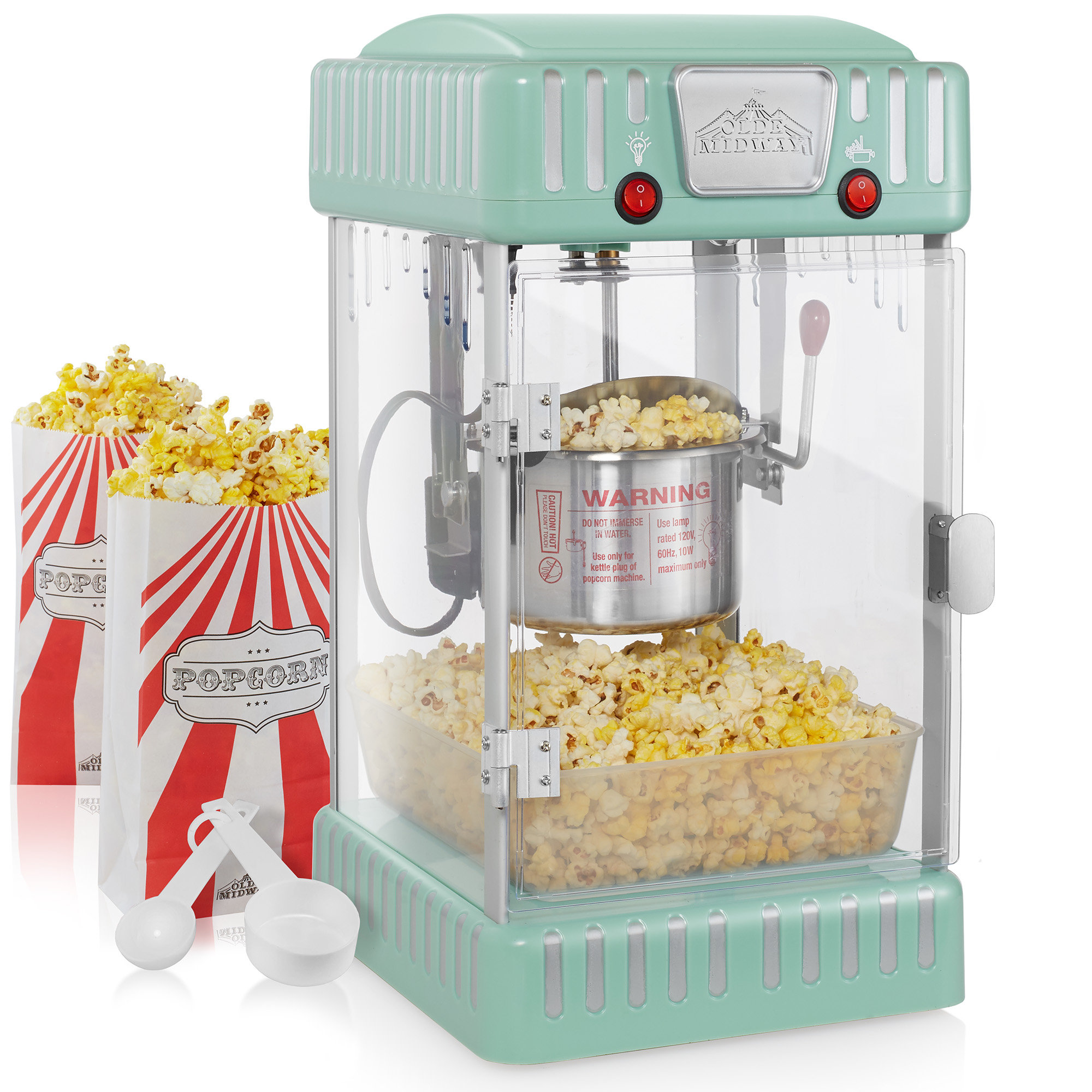 Old style deals popcorn machine