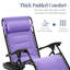  Fauteuil inclinable d'extérieur pliable surdimensionné avec plateau latéral - Violet-297969460