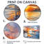 Décoration murale jaune et rouge Golden Gate Summer Sunset Glow IV - Ponts-2069881761-2069881769