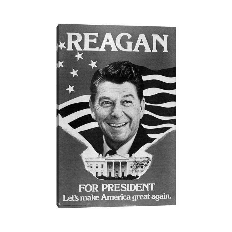 Ronald Reagan (1911-2004) - Wrapped Canvas Print, 30.48cm H x 20.32cm W x 1.91cm D