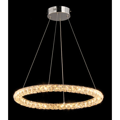 Seay 1-Light Crystal LED Chandelier