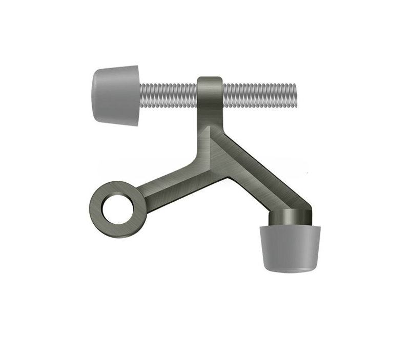 Butoir à charnière Deltana ZHP70U15A pour charnières en acier, monté sur charnière, zinc moulé sous pression en nickel antique