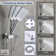 3 Function Wall Mount Complete Rainfall Shower System with 3 Setting Handheld and Tub Spout