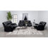 Teon 3-piece Upholstered Motion Reclining Sofa Set Black