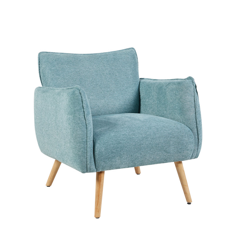 Carvalho Upholstered Soft Touch Fabric Armchair, Teal