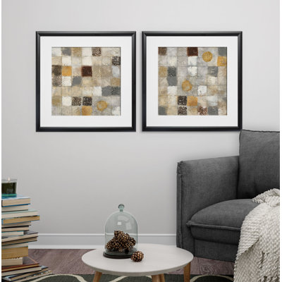 " Metallic Mosaic " 2 - Pieces