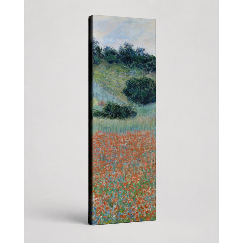 Coquelicot dans un creux près de Giverny (1885) - art mural sur toile, 36" W x 12" H