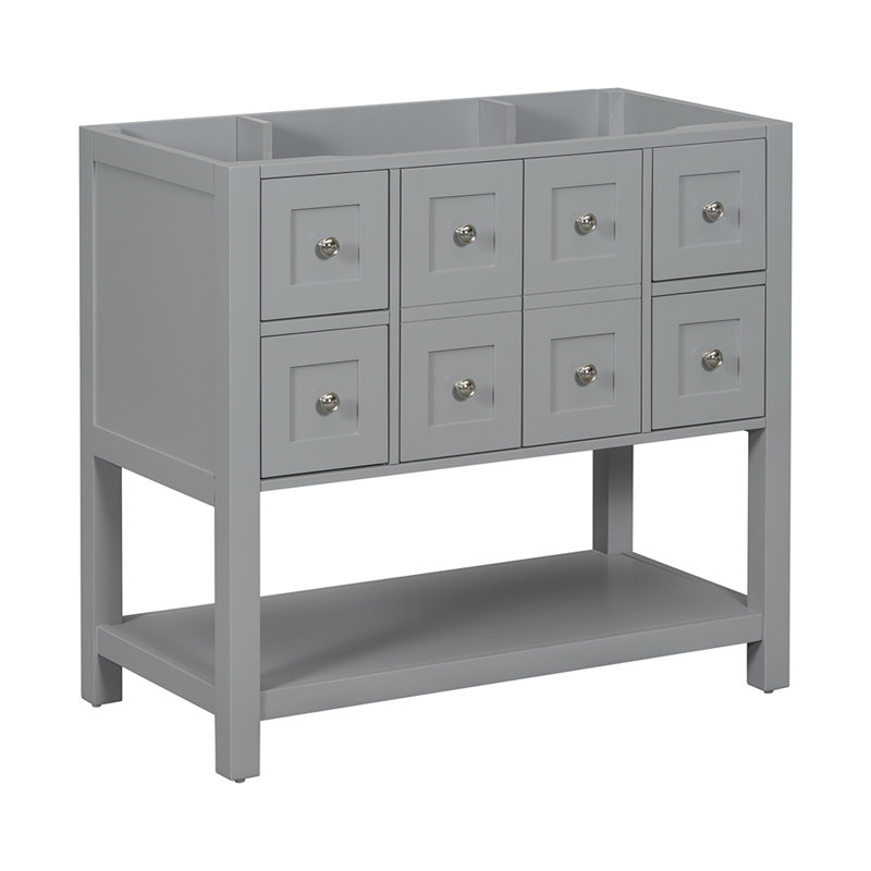 Meuble-lavabo simple avec plateau 35,61 po, Gris