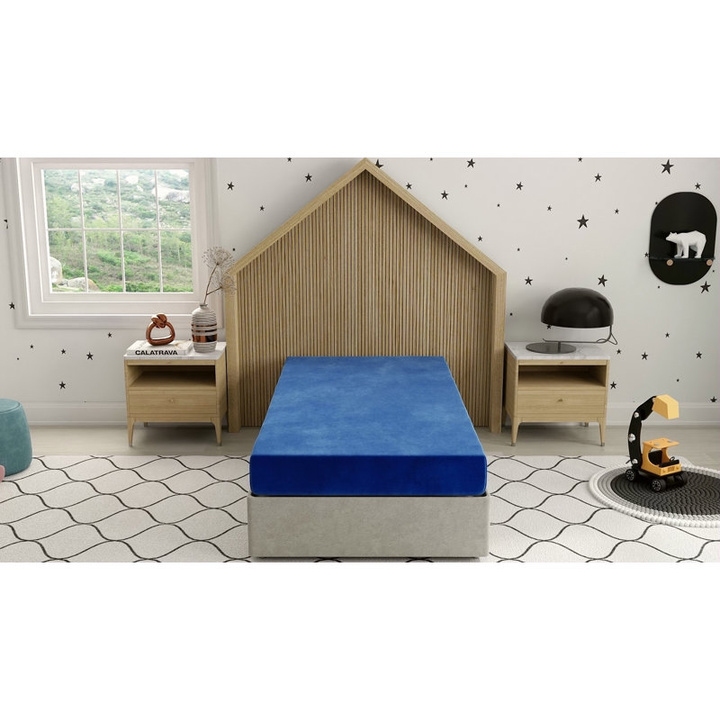 Kids Pedic 7" Waterproof Blue Twin Mattress