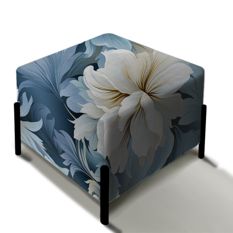 Ethereal Neutrals - Repose-pieds carré floral