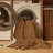 Machine Washable Solid Brown Area Rug-841987554