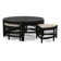 Table basse en rotin avec bancs Raffles