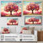 Popart, arbre magique rose et bleu - arbre, art mural-2112724793-2112724768